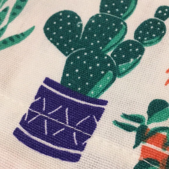 House Plant Designer Kitchen Tea Towel NWT Paper Source Cotton 20”x28” - Picture 8 of 12